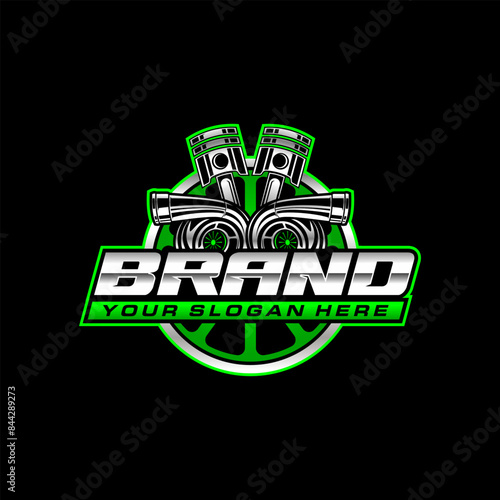 diesel turbo automotive repair logo template