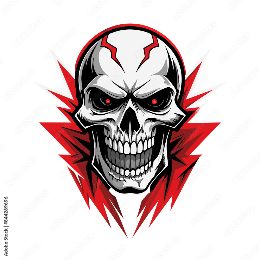 A powerful patriotic skull American flag in grunge-style vector illustration A powerful patriotic skull American flag in grunge-style vector illustration