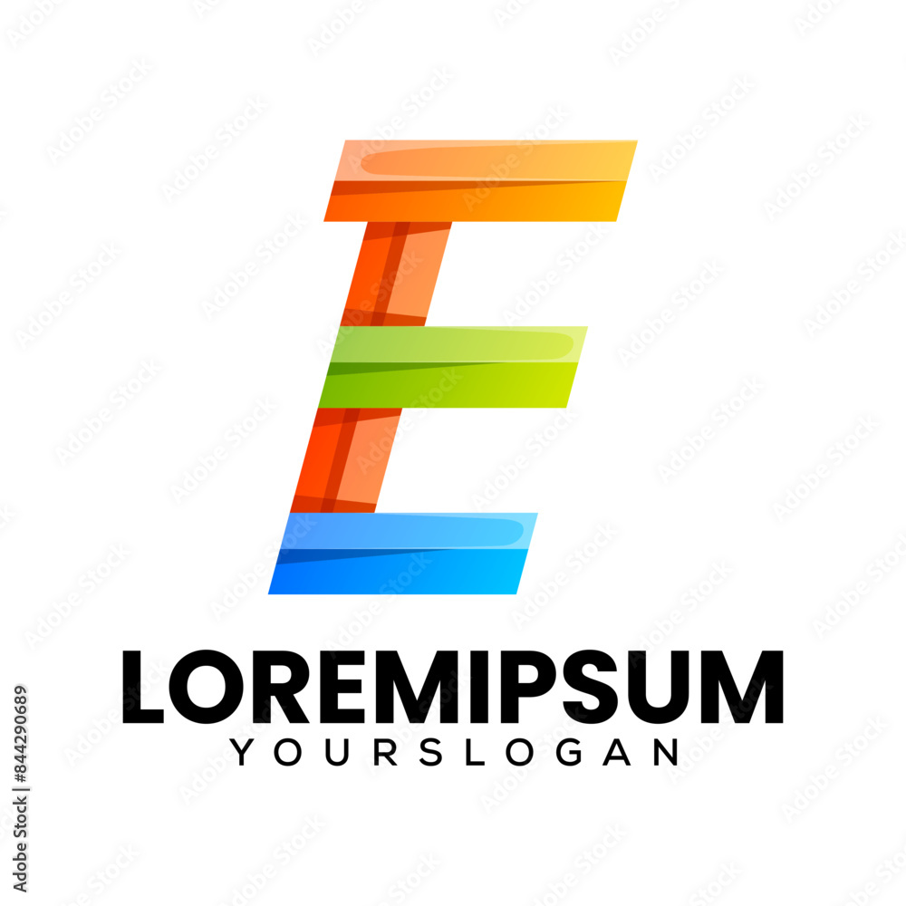letter initials E creative logo design letter initials E creative logo design