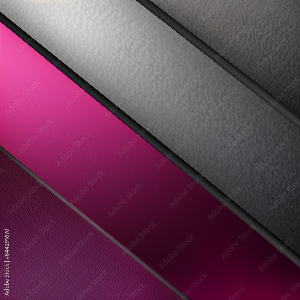 Abstract background with diagonal metallic and pink stripes, creating a modern and sleek design suitable for various creative uses.