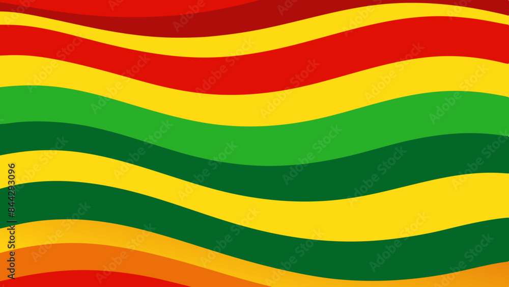 Juneteenth Waves Background with Red, Yellow, and Green Colors Juneteenth Waves Background with Red, Yellow, and Green Colors