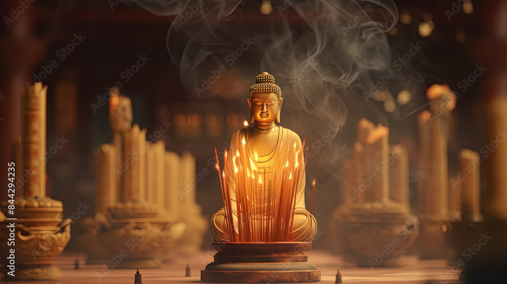 Buddhist Temple Figure of Buddha Statue Buddhist Temple Figure of Buddha Statue