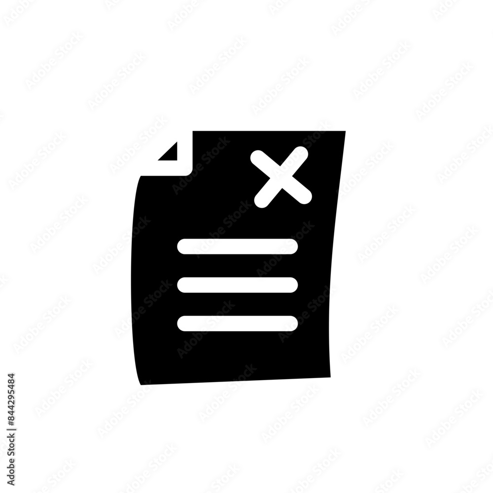 Obraz premium rejected document icon