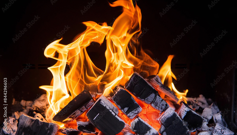 Charcoal fire, starting a fire, burning charcoal, camping images. Charcoal fire, starting a fire, burning charcoal, camping images.