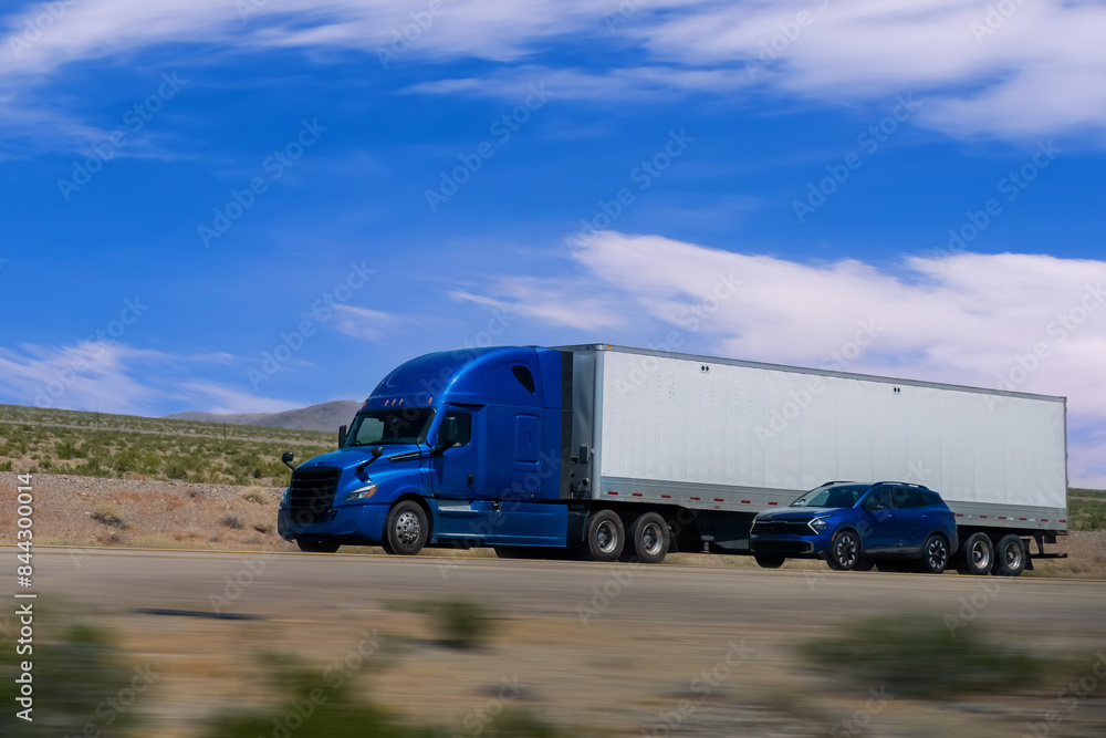 Trucks on the Highway, USA. Trucking in Utah , USA Trucks on the Highway, USA. Trucking in Utah , USA
