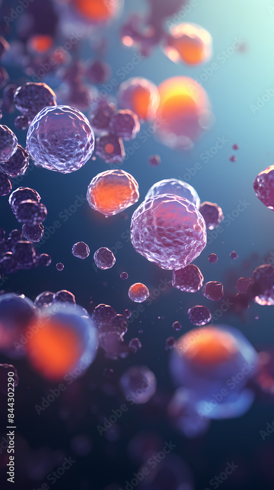 Obraz premium 3D rendering of cells