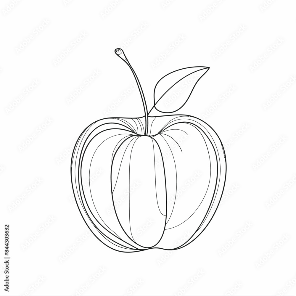 Apple vector isolated on white Apple vector isolated on white