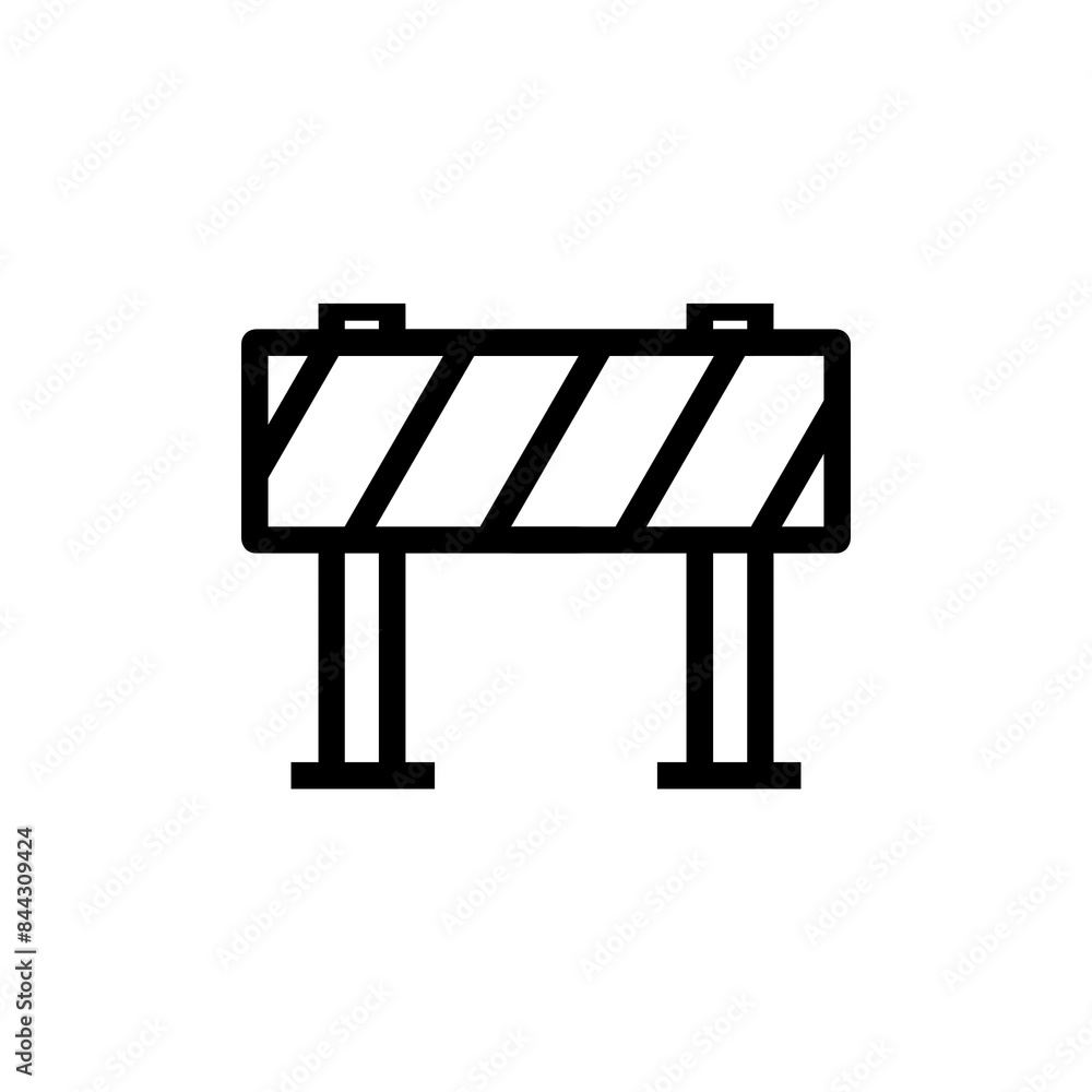 Road construction barrier icon with simple and modern design Road construction barrier icon with simple and modern design