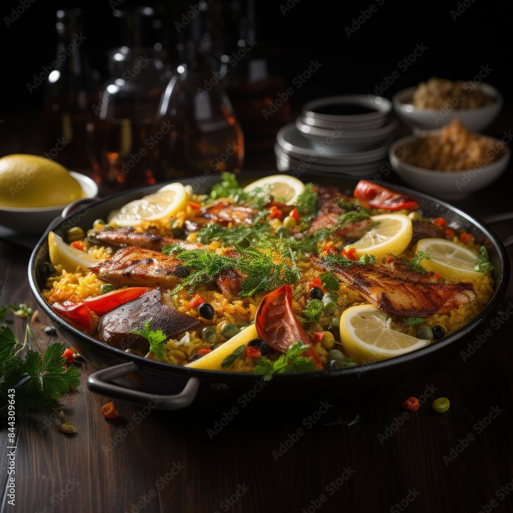 a pan of food with a pot of food on it a pan of food with a pot of food on it