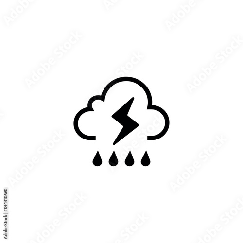 storm warning sign on white background	