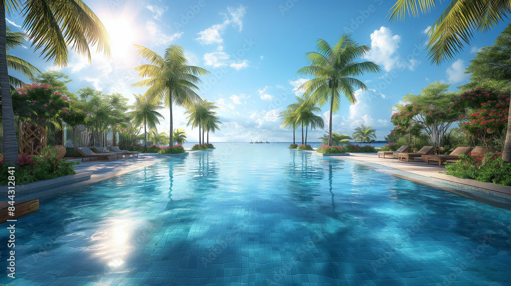 beautiful resort vacation Background vacation, realistic image,ultra-realistic, real images,