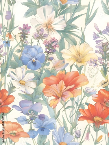 Wallpaper Mural Vibrant Floral Abundance in Lush Botanical Garden Landscape Torontodigital.ca