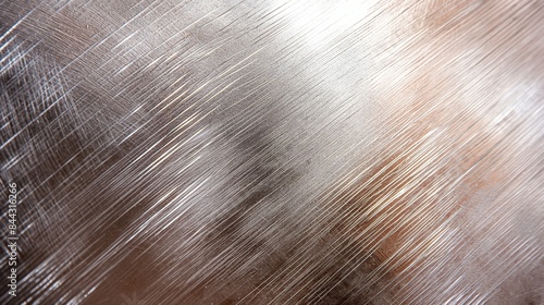 A close-up of a metallic surface with a brushed texture  showing fine lines and slight variations in color  creating a sleek and modern look. 32k  full ultra hd  high resolution