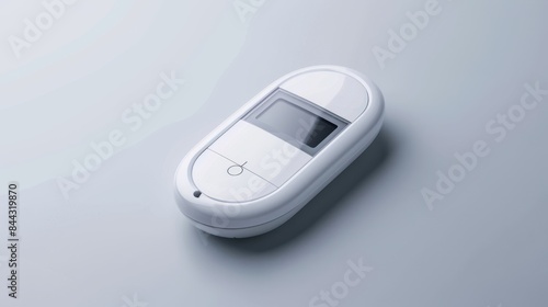 Modern Digital Blood Glucose Monitor with Clear Display in Use