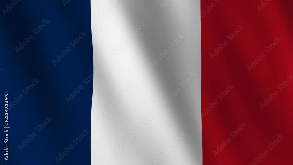 waving French flag Animation. Realistic waving France flag for national France day celebration, bastille day, events, banner, etc. waving French flag Animation. Realistic waving France flag for national France day celebration, bastille day, events, banner, etc.
