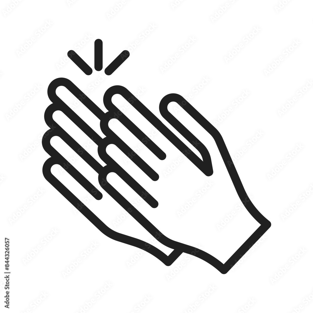 Obraz premium Use this clapping hands icon for congratulatory messages, gestures of appreciation, and social interactions to show applause and support.