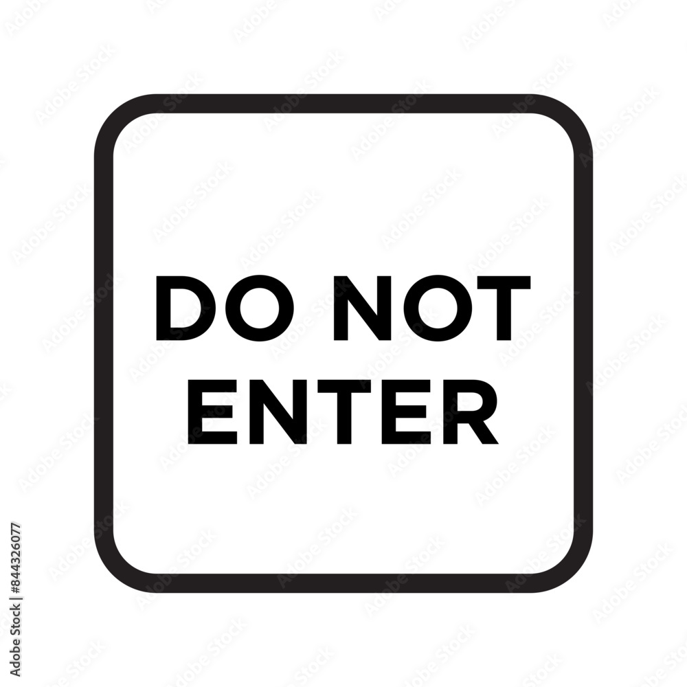 Ensure safety with this do not enter sign, providing security warnings, caution labels, and restricted area alerts for industrial and transportation purposes. Ensure safety with this do not enter sign, providing security warnings, caution labels, and restricted area alerts for industrial and transportation purposes.