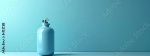 LPG natural Gas cylinder isolated on color background copy space for text