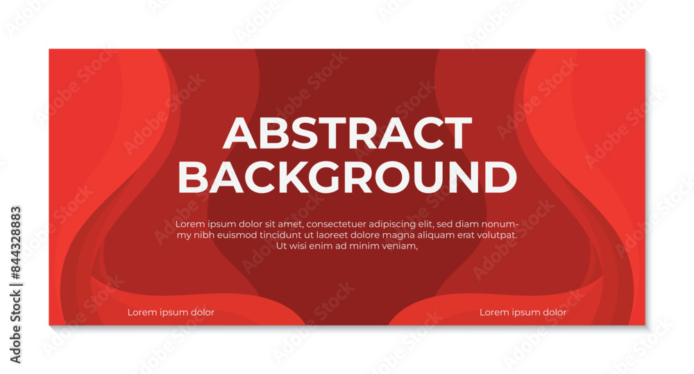 Fototapeta premium Modern banner design curved pattern red background