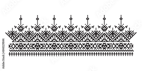 Contemporary graphic pattern, black and white