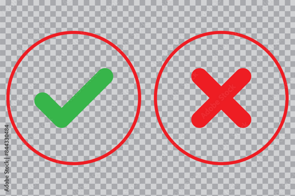 right wrong vector icons, red, green right wrong vector icons, red, green