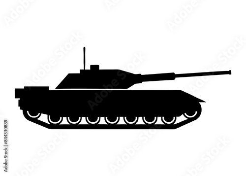 Drawing of a tank destroyer silhouette vector illustration 