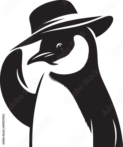 Penguin silhouette vector
