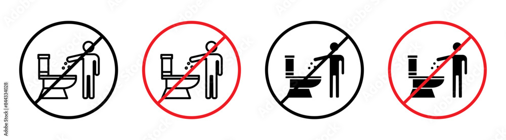 Prevent littering with this do not litter in toilet sign, highlighting a warning symbol, prohibited trash disposal, and clean lavatory message. Prevent littering with this do not litter in toilet sign, highlighting a warning symbol, prohibited trash disposal, and clean lavatory message.