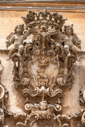 Obraz na płótnie Decorative facade of baroque Church of Saint Dominic, Martina Franca, Italy, Apulia w salonie