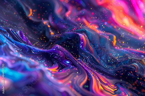 Psychedelic art featuring vibrant colors, abstract patterns, and surreal imagery, creating a mesmerizing and mind-bending visual experience