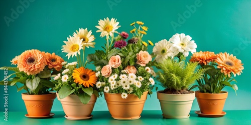 Wallpaper Mural Blumen Strauß - Blumentopf, Geschenk - Vorlage Karte - Platz für Text - Floral Torontodigital.ca