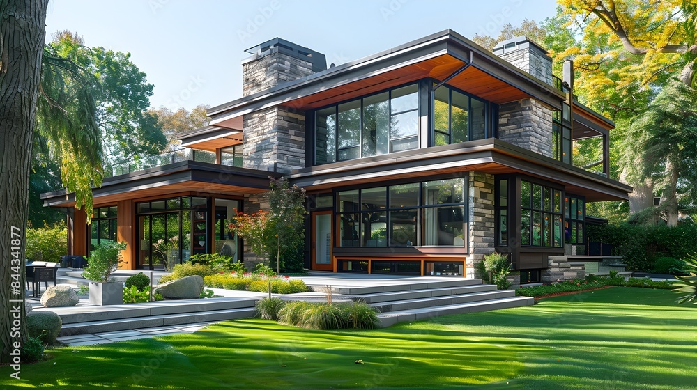 A Stunning Architectural Masterpiece Seamlessly Blending Modern Design and Nature s Embrace A Stunning Architectural Masterpiece Seamlessly Blending Modern Design and Nature s Embrace