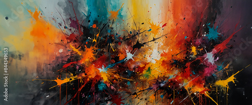 Abstract multi colored background, explosion of color.
