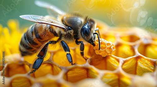 Wallpaper Mural A queen bee cup with royal jelly in the wax comb Torontodigital.ca