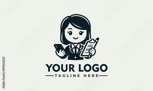 Office Woman Business Vector Logo A Timeless Design for Corporate  Finance  and Leadership Brands Empowering Women  Empowering Businesses