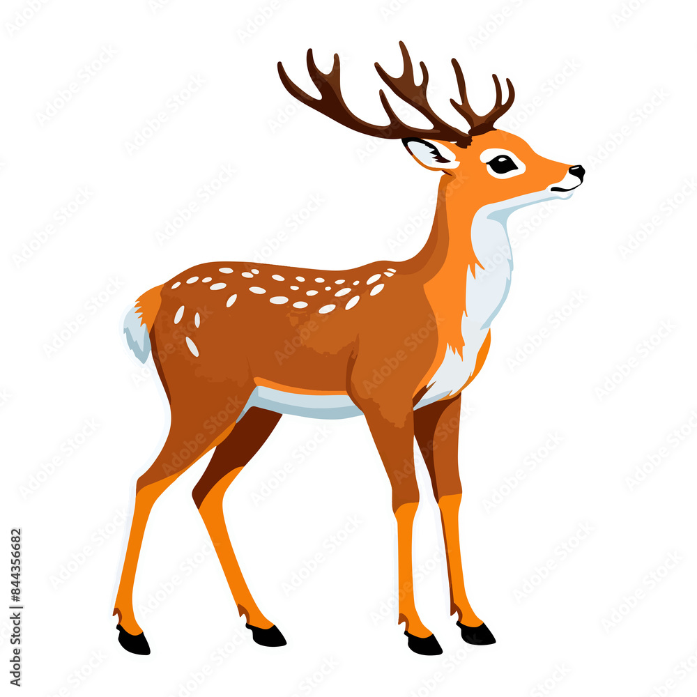 deer cartoon isolated on white deer cartoon isolated on white