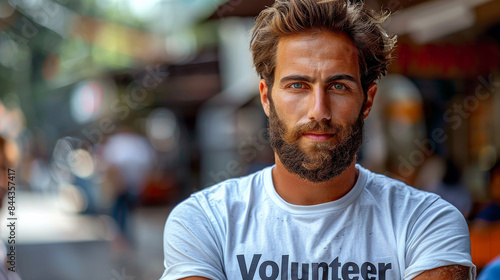 Portrait of an NGO male volunteer