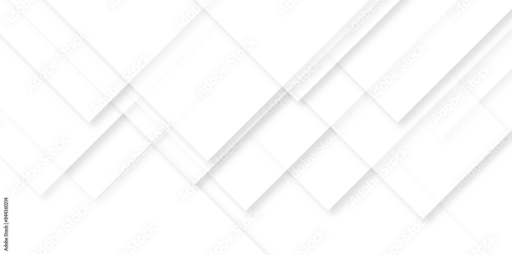 Abstract triangle and square background. White color technology texture corner and Abstract background with lines. Digital template banner design. Modern Abstract business pattern concept. 