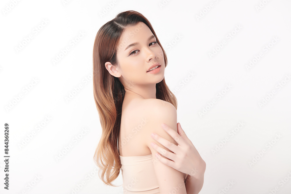 Beautiful young asian woman with clean fresh skin on white background, Face care, Facial treatment, Cosmetology, beauty and spa, Asian women portrait. Beautiful young asian woman with clean fresh skin on white background, Face care, Facial treatment, Cosmetology, beauty and spa, Asian women portrait.