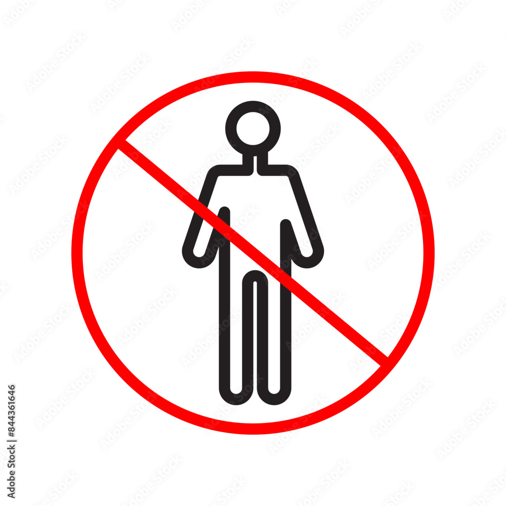 Restricted Area No Entry Sign Safety Icon for Unauthorized Access Essential for Security Restricted Area No Entry Sign Safety Icon for Unauthorized Access Essential for Security