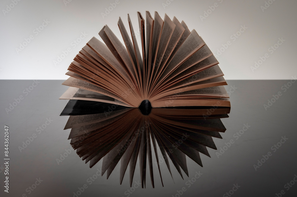 Still life with an open book