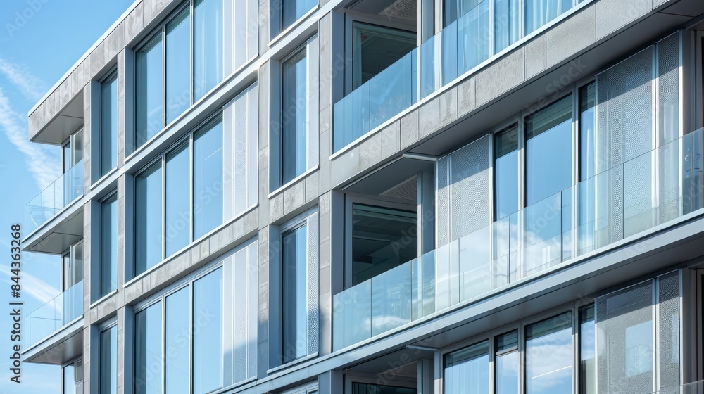 Triple glazing windows in a hightech residential tower, providing superior insulation and climate control Triple glazing windows in a hightech residential tower, providing superior insulation and climate control