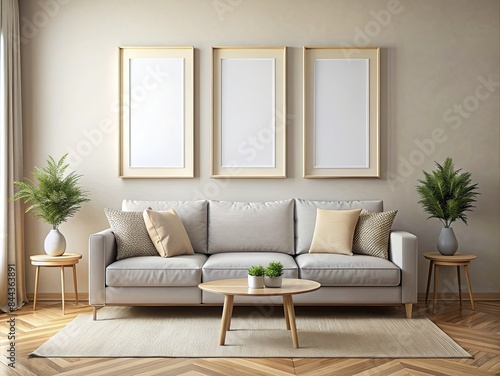 modern living room generative ai © sanverrstudio