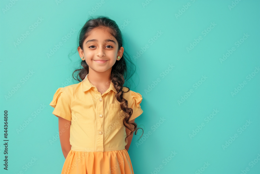young happy indian school girl posing young happy indian school girl posing