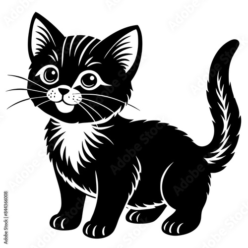 the kitten marvels vector silhouette illustration © Rashed Rana