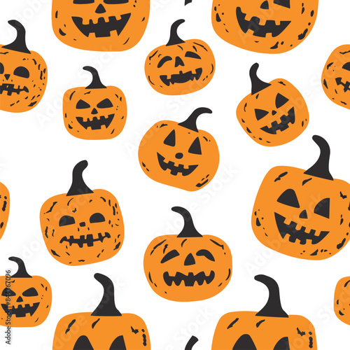 halloween pumpkin seamless pattern © Alifa Yeasmin
