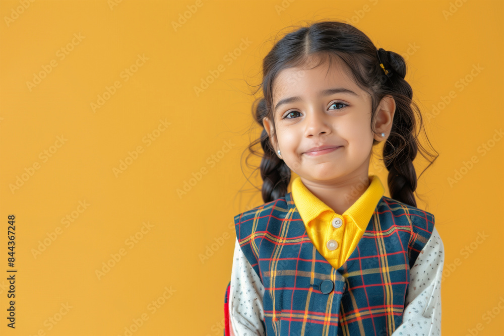 young happy indian school girl posing young happy indian school girl posing
