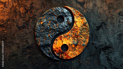 A black and white symbol of a yin and yang