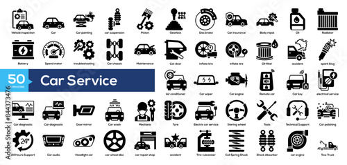 Car service Icon Collection	