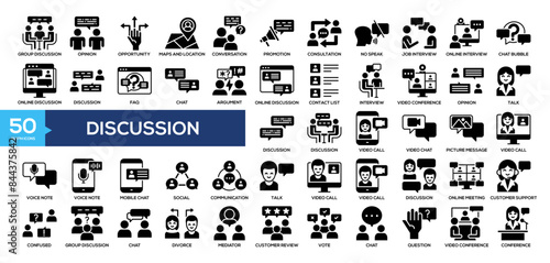  Discussion Icon Collection	